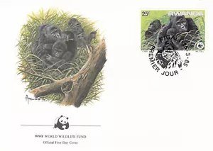 (120118) Gorilla WWF Rwanda FDC 1985 - Picture 1 of 1