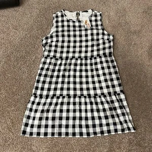 Prettygarden Women’s Black & White Plaid Summer Mini Dress Size 2XL NWT - Picture 1 of 7