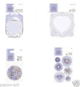 Docrafts Papermania Capsule Collection French Lavender Lace Pin Wheels Buttons - Picture 1 of 5