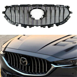 Fit for Mazda CX-5 CX5 2017-2021 ABS Black Front Grille Mesh Grill Vent Trim Bar