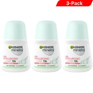 3 x Garnier Mineral Hyaluronic Care Anti-perspirant Deodorant Roll On Women 50ml - Picture 1 of 2