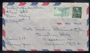 INDIA Commercial Cover Bombay to Sacramento 3-5-1958 cancel - Picture 1 of 2