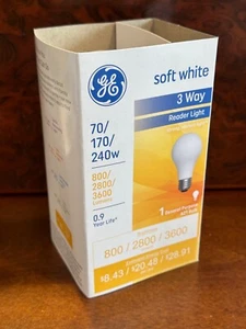 GE - Soft White - "Reader Light" - A21 - 3 Way - Light Bulbs - 70/170/240w - Picture 1 of 5