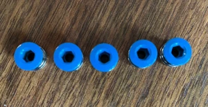 OLD SCHOOL BMX NEW POWER DISC CHAINRING Fixing BOLTS GT BLUE STEEL SINGLE GEAR - Picture 1 of 1