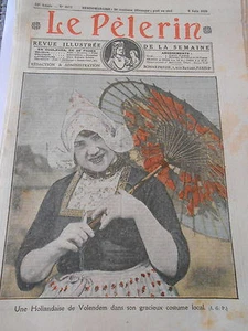 Une Hollandaise de Volendem dans son gracieux costumes local Print 1928 - Picture 1 of 1