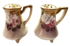 Antique 1891-1921 Nippon Hand Painted Set of Porcelain Salt and Pepper Shakers - Picture 1 of 7