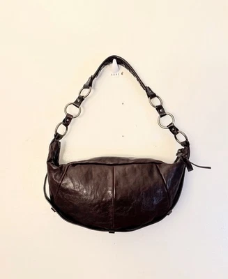 Bolso de Hombro Yves Saint Laurent Rive Gauche Mombasa Cuero Marrón Eslinga Italia Foto 1 de 4