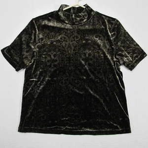 Vintage Laura Scott Velvet Burnout Top Womens L Whimsigoth Fairy Grunge Witchy - Picture 1 of 10