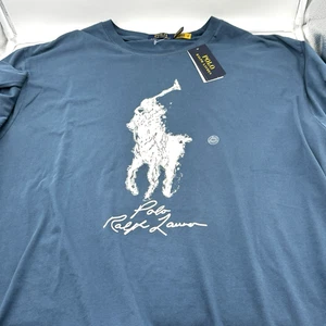 Polo Ralph Lauren 3XLT Camiseta Gráfica Alta Camiseta Big Pony Clancy Azul Para Hombres Nueva - Imagen 1 de 7