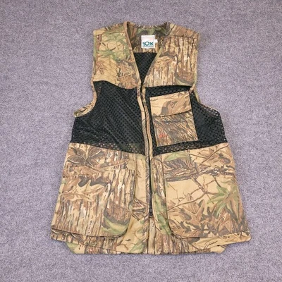 Antigo 10X Colete de Caça Realtree Camuflado Masculino L Bolsos de Malha com Zíper Bolsa de Jogo Bolso - Imagem 1 de 4