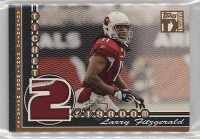 2007 Topps TX Exclusive Ticket 2 Stardom /49 Larry Fitzgerald #STP-LF Patch - Image 1 of 2