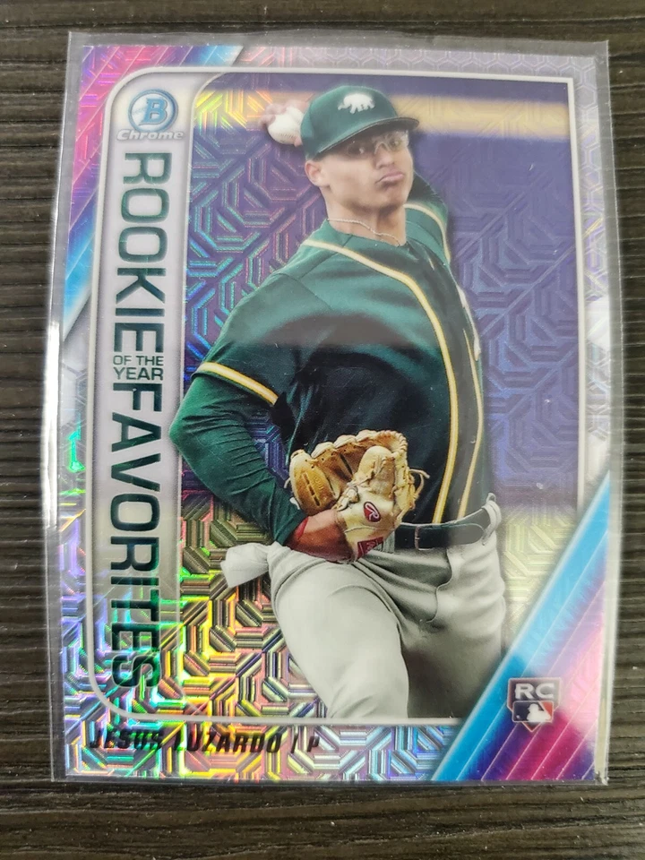 2020 Bowman CHROME ROOKIE FAVORITES MOJO REF #ROYF-JL JESUS LUZARDO A'S - Image 1 of 2