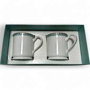 Tiffany & Co. Platinum Blue Band Pair Mug Cup Bone China coffee With box - Picture 1 of 5