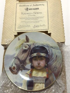 1986 PERILLO PLATE KINDRED SPIRITS PLATE AMERICAN HERTIAGE #1381G CON CERTS - Foto 1 di 5