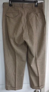 Ralph Lauren Polo braune Hosen Baumwolle Plissee vorne Größe 35/30 Anzughose - D5 - Bild 1 von 9