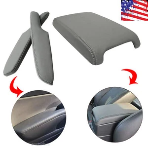 Center Console+Front Door Armrest Cover Leather For Honda Civic Sedan 4 door - Picture 1 of 10
