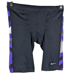 Kids 3 to 5 Year old Boy Swim Team Jammer Swimsuit Purple Polka Dot Size 22 Nike - Picture 1 of 7