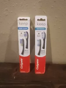 x2 Colgate KEEP schwarze Bürstenköpfe (2er-pack = 4 insgesamt) tiefreinigend, aufhellend - Bild 1 von 4