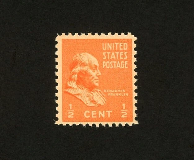 Benjamin Franklin 1/2 Cent Stamp 1789-1797  Very Rare Vintage collectable  (Not) - Image 1 of 1