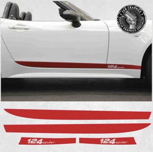 Exact spec side Stripes for Fiat 124 Spider Abarth Stickers Decorative Foils - Picture 1 of 3