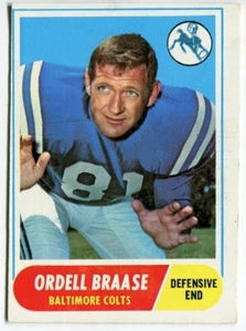 1968 Topps #126 Ordell Braase Baltimore Colts - Picture 1 of 2