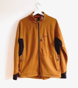 Orvis Mens Orange Brown Waffle Jacket Fishing Hunting Shooting Medium Full Zip - Imagen 1 de 10
