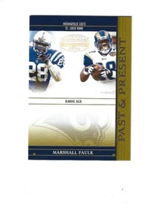 2005 Donruss Gridiron Gear Past Present Silver Holofoil #15 Marshall /250 COLTS - Picture 1 of 2