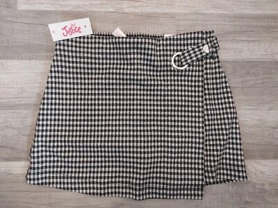 NUEVO CON ETIQUETAS Justice Girls Pantalón Corto Cintura Elástica a Cuadros Talla 8 Funciona Grande Se Ajusta Como 10 (R4) Foto 1 de 2
