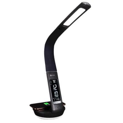 OttLite LED Desk Lamp Night Light w/ Clock & Wireless Charging Station Qi-enable - Image 1 of 4