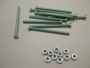 Machine screws with nuts M4 x 60, pack of 50, cheese head slot bolt bolts screw - Picture 1 of 1