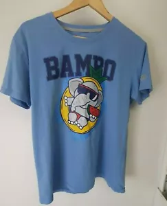 Bambo Mens Blue Elephant Logo TShirt Sz L - Picture 1 of 6