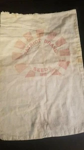 Vintage Patriot Brands Seeds Cloth Sack Bag - Picture 1 of 5