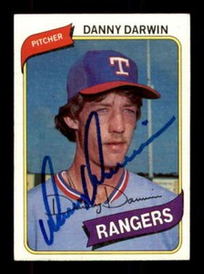 1980 Topps #498 Danny Darwin AUTOGRAPHED!!! Rangers 235530