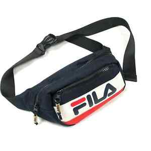FILA Logo Fanny Pack Adjustable Belt Strap 2 Zipper Pockets