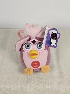 Vintage Furby Backpack Belt Loop Clip Purple Tags Works 1999 - Picture 1 of 4