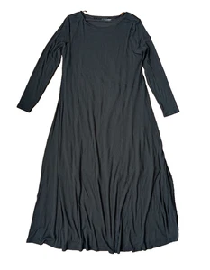 Maxi Abito Donna Morbido Dintorni Tg L Nero Newbury A Costine Elasticizzato Con Slip - Foto 1 di 10