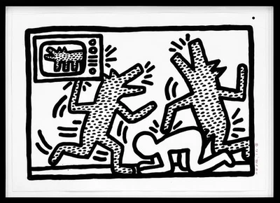 Keith Haring "Sin título (placa 3)" 1982 | Litografía rara firmada L. 20 | GallArt Foto 1 de 4