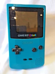 Nintendo Vintage 1998 Game Boy Color Teal Blue Shell Tested - Zdjęcie 1 z 2