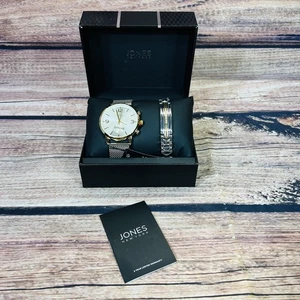 New With Box Jones New York Men's Chronograph Watch Set With Bracelet - Picture 1 of 14