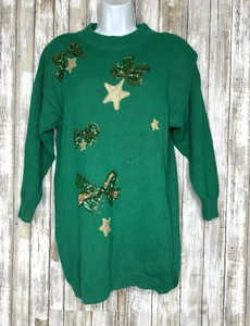 Womens P' Galli Vintage Green Sweater Size Medium - Picture 1 of 8