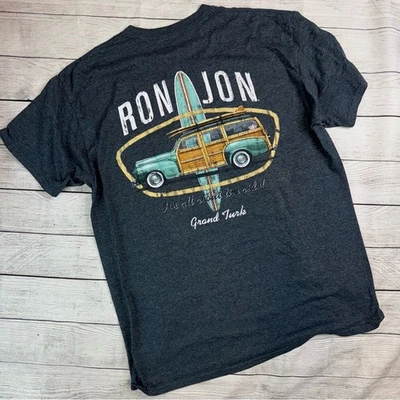 Camiseta Ron Jon Surf Shop GRAND TURK Envejecida Vintage Leñosa Gris Talla Grande Foto 1 de 4