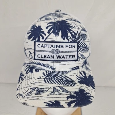 Captains For Clean Water Blue & White Floral Trucker Style Baseball Hat - Image 1 of 4