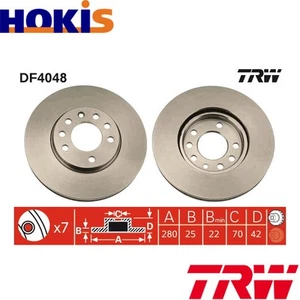 2x BRAKE DISC DF4048 FOR CHEVROLET ZAFIRA OPEL MERIVA/VAN/MPV ASTRA/G/Van/GTC - Picture 1 of 16