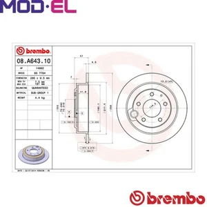 2x BRAKE DISC 08.A643.10 FOR MAZDA XEDOS9 KL-ZE-ZEKLKJ -ZEM 2.3L KF 2.0L 6cyl - Picture 1 of 7