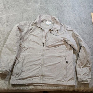Columbia Softshell Jacket Mens Large Gray Full Zip Omni-shield Fleece Lined - Picture 1 of 14