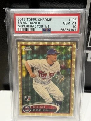 2012 Topps Chrome SUPERFRACTOR Brian Dozier ROOKIE - PSA 10 - 1/1 - Image 1 of 2