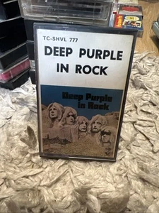DEEP PURPLE IN ROCK CASSETTE TAPE 1ST PRESS 1970 GREEN PAPER LABEL HARVEST UK - Picture 1 of 4