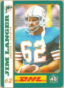 ODDBALL-DHL Jim Langer DOLPHINS South Dakota State Jackrabbits HOF - Picture 1 of 1