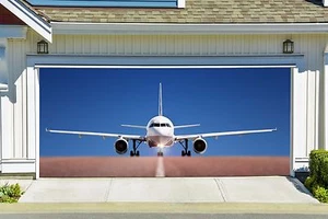 Garage Mural Plane Aircraft Airplane 3D Effect Garage Door Cover Billboard GD84 - Picture 1 of 3