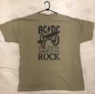 AC/DC For Those About To Rock XL homme vintage vert armée heavy metal NEUF
